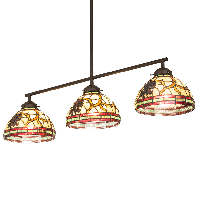 Meyda Tiffany 245242 Three Light Island Pendant, Oil Rubbed Bronze