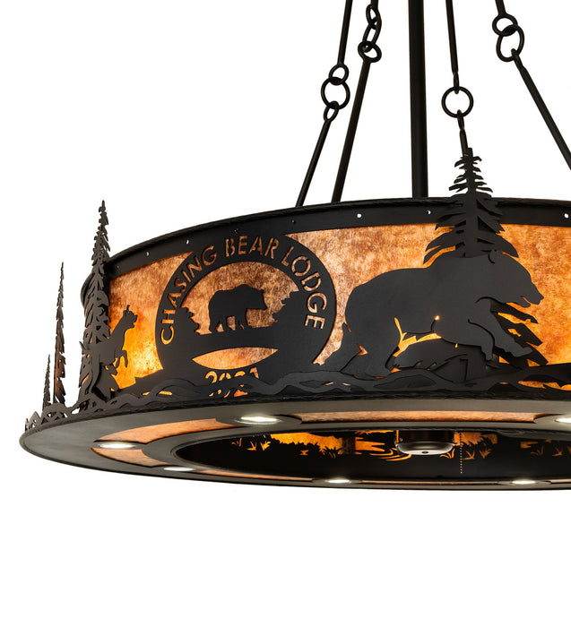 Meyda Tiffany 245257 16 Light Chandel-Air, Textured Black