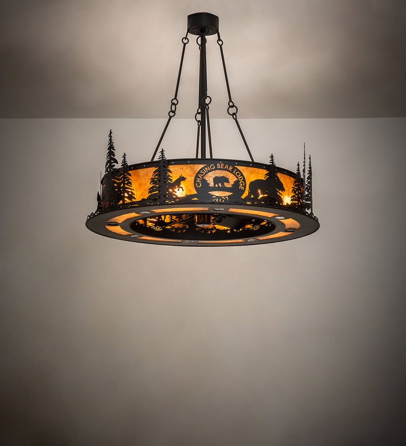 Meyda Tiffany 245257 16 Light Chandel-Air, Textured Black