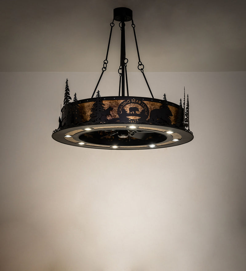 Meyda Tiffany 245257 16 Light Chandel-Air, Textured Black