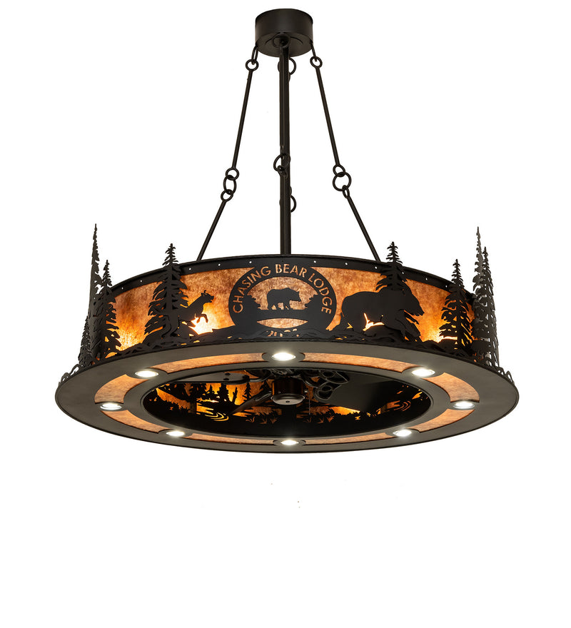 Meyda Tiffany 245257 16 Light Chandel-Air, Textured Black