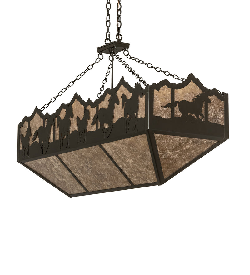 Meyda Tiffany 245402 Six Light Pendant, Timeless Bronze