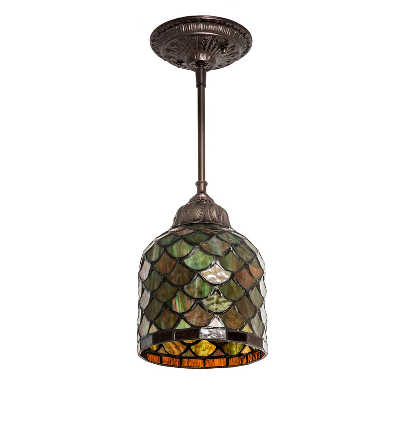 Meyda Tiffany 245421 One Light Pendant, Mahogany Bronze