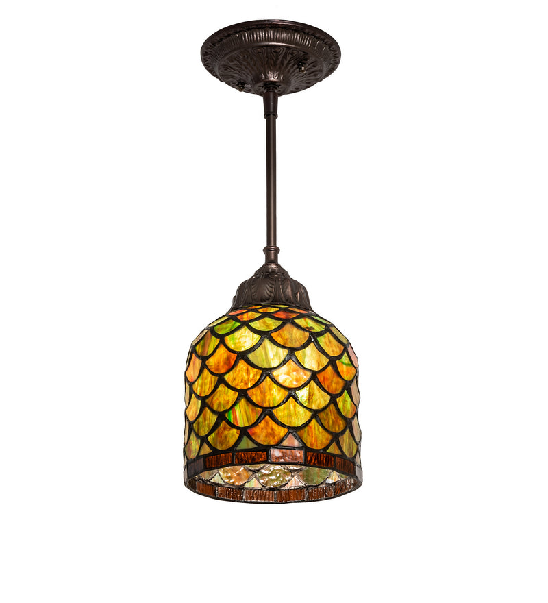 Meyda Tiffany 245421 One Light Pendant, Mahogany Bronze