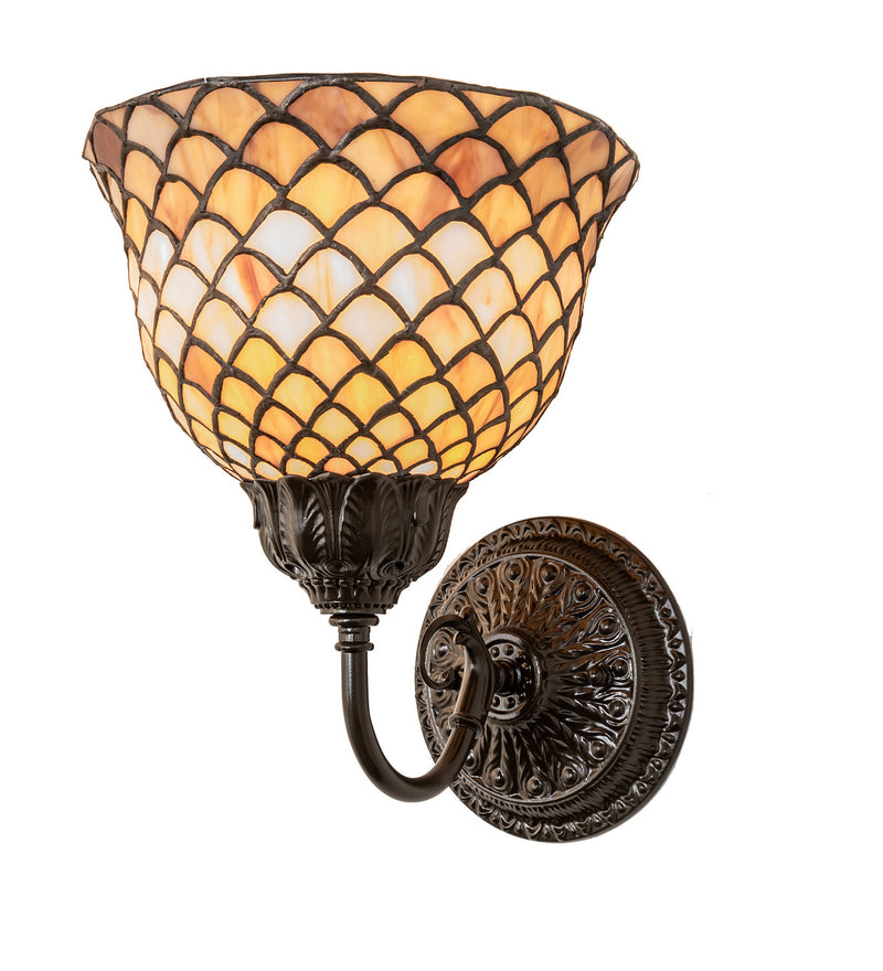 Meyda Tiffany 245428 One Light Wall Sconce, Mahogany Bronze