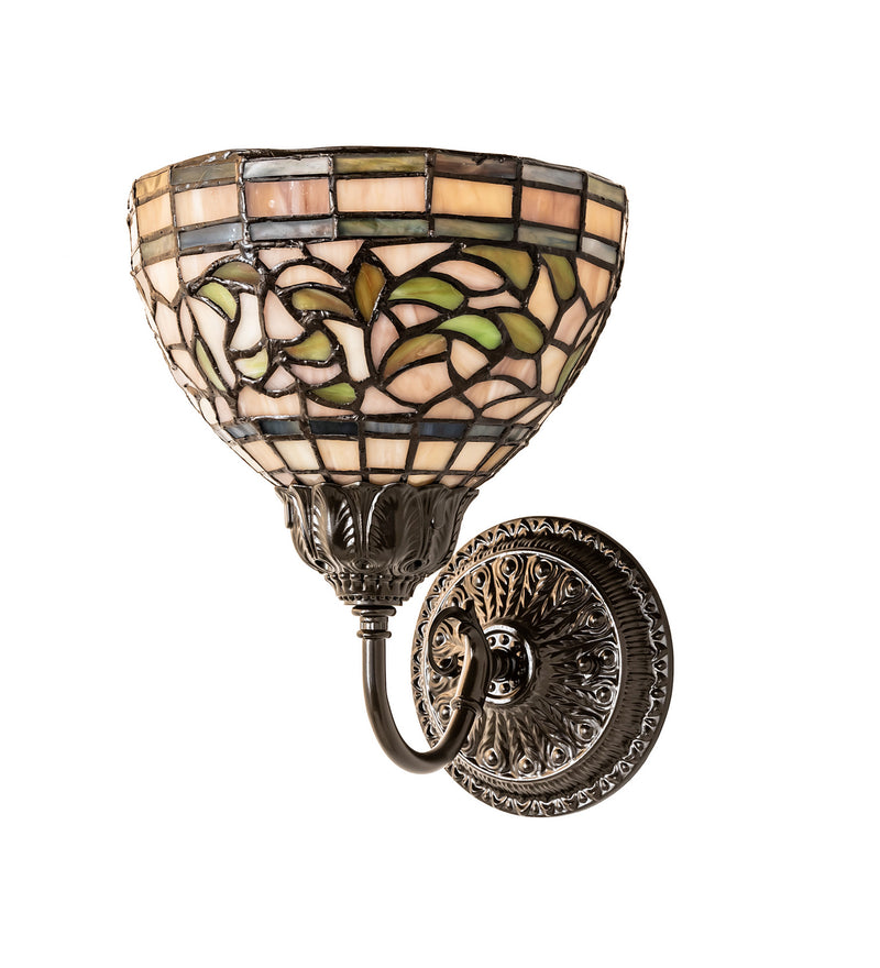 Meyda Tiffany 245439 One Light Wall Sconce, Mahogany Bronze