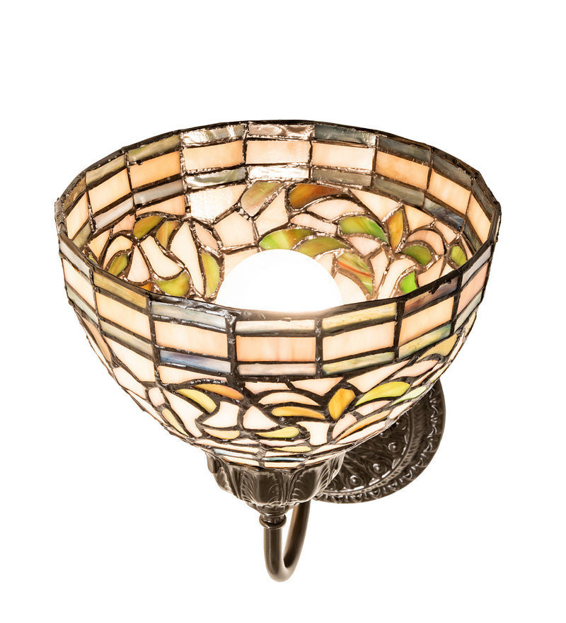 Meyda Tiffany 245439 One Light Wall Sconce, Mahogany Bronze