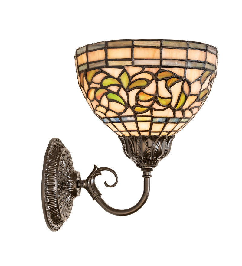 Meyda Tiffany 245439 One Light Wall Sconce, Mahogany Bronze