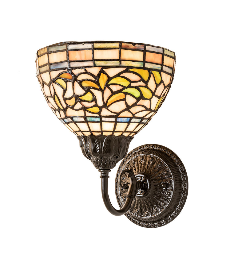 Meyda Tiffany 245439 One Light Wall Sconce, Mahogany Bronze
