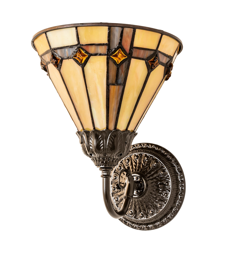 Meyda Tiffany 245440 One Light Wall Sconce, Mahogany Bronze