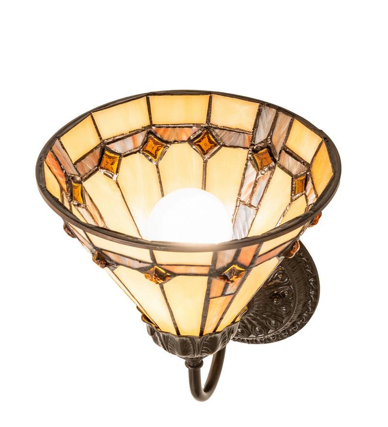 Meyda Tiffany 245440 One Light Wall Sconce, Mahogany Bronze