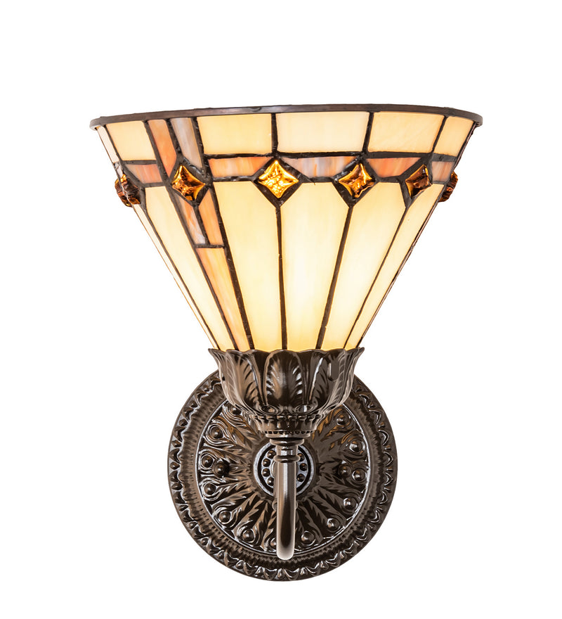 Meyda Tiffany 245440 One Light Wall Sconce, Mahogany Bronze