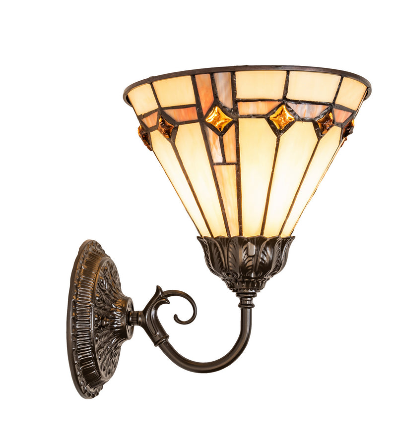 Meyda Tiffany 245440 One Light Wall Sconce, Mahogany Bronze