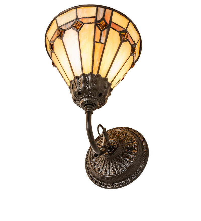 Meyda Tiffany 245440 One Light Wall Sconce, Mahogany Bronze