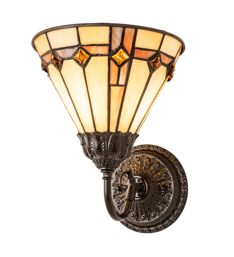Meyda Tiffany 245440 One Light Wall Sconce, Mahogany Bronze