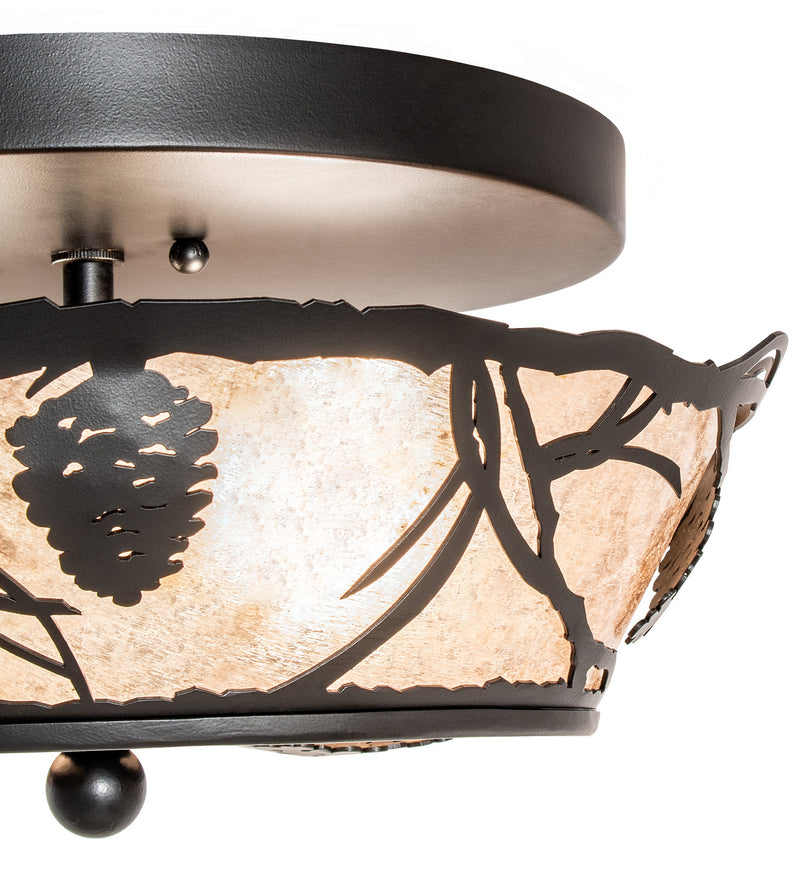 Meyda Tiffany 245535 LED Flushmount, Solar Black