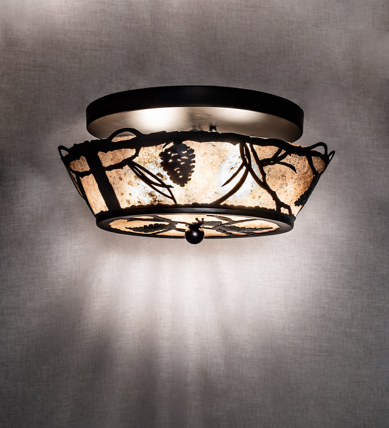 Meyda Tiffany 245535 LED Flushmount, Solar Black