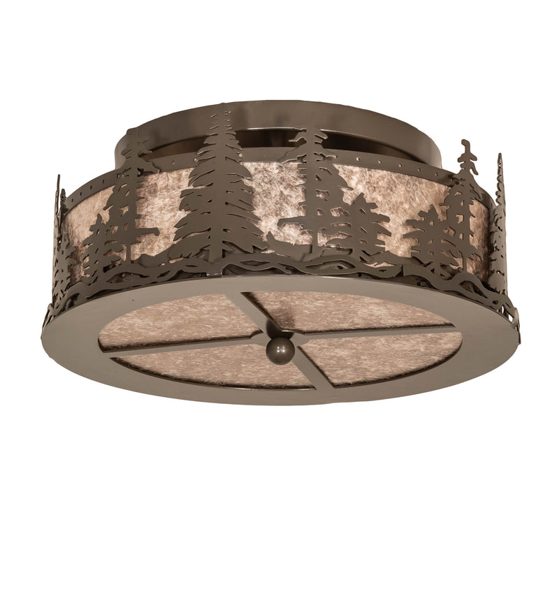 Meyda Tiffany 245545 Two Light Flushmount, Timeless Bronze
