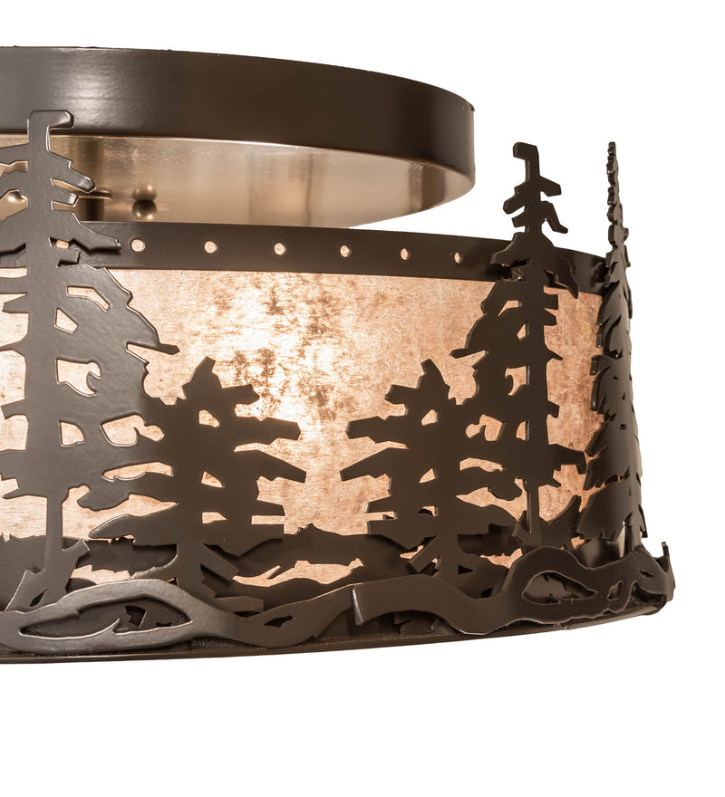 Meyda Tiffany 245545 Two Light Flushmount, Timeless Bronze