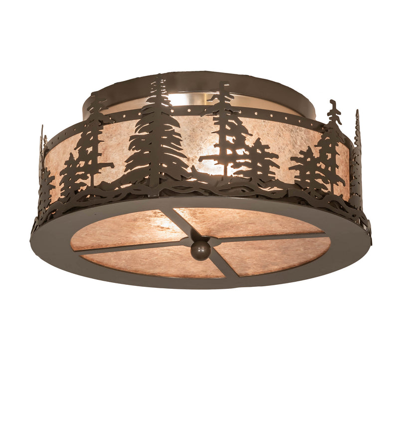 Meyda Tiffany 245545 Two Light Flushmount, Timeless Bronze