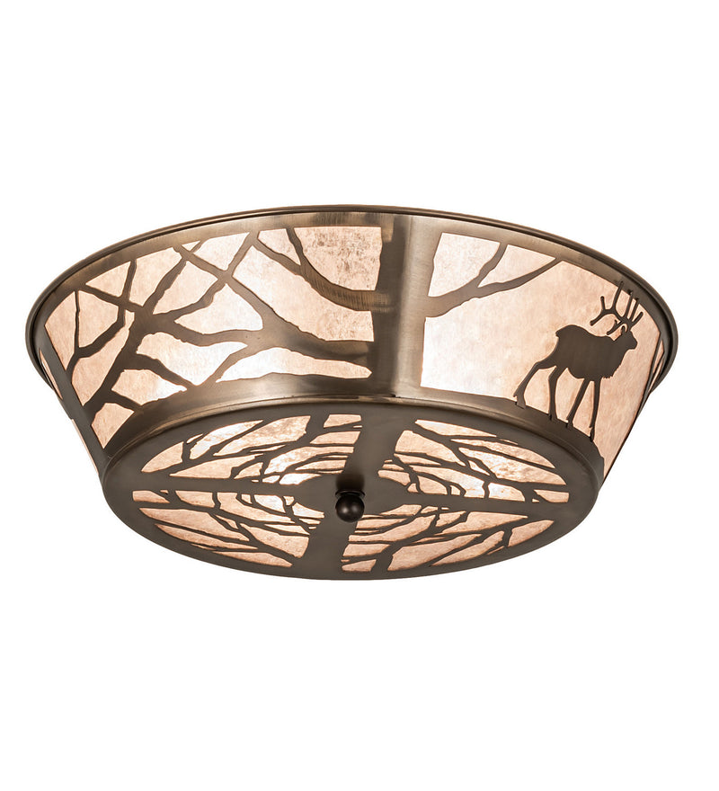 Meyda Tiffany 245629 Four Light Flushmount, Antique Copper