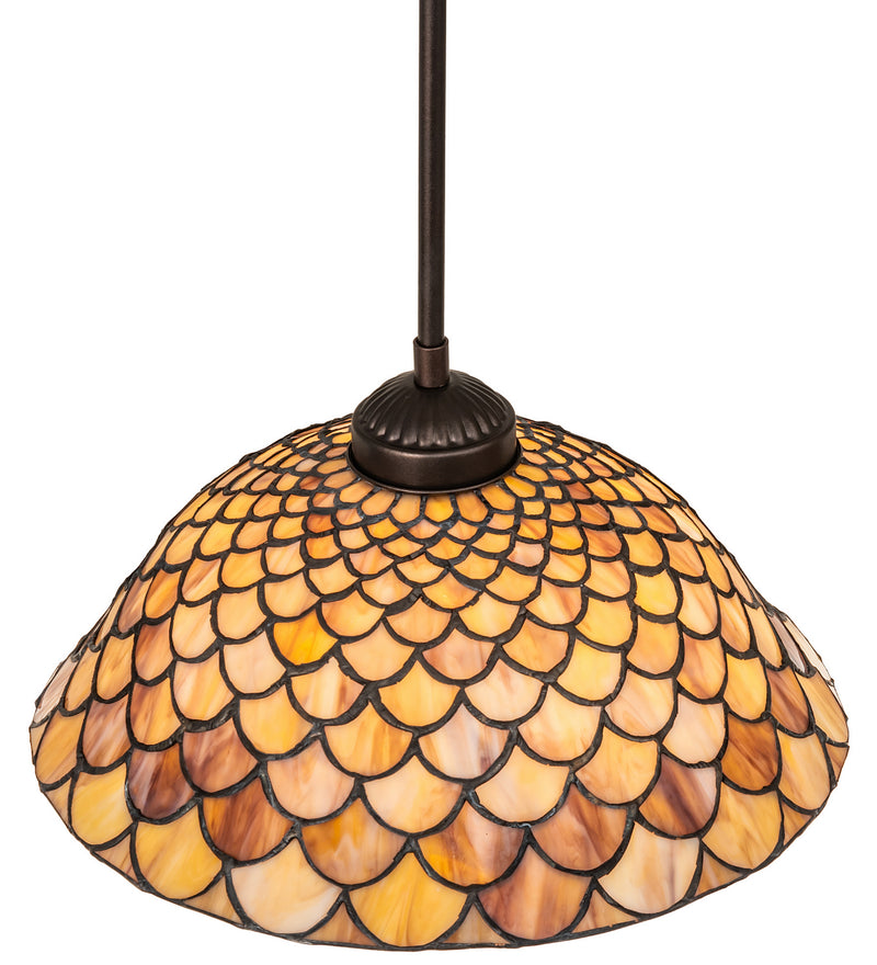 Meyda Tiffany 245670 One Light Pendant, Mahogany Bronze