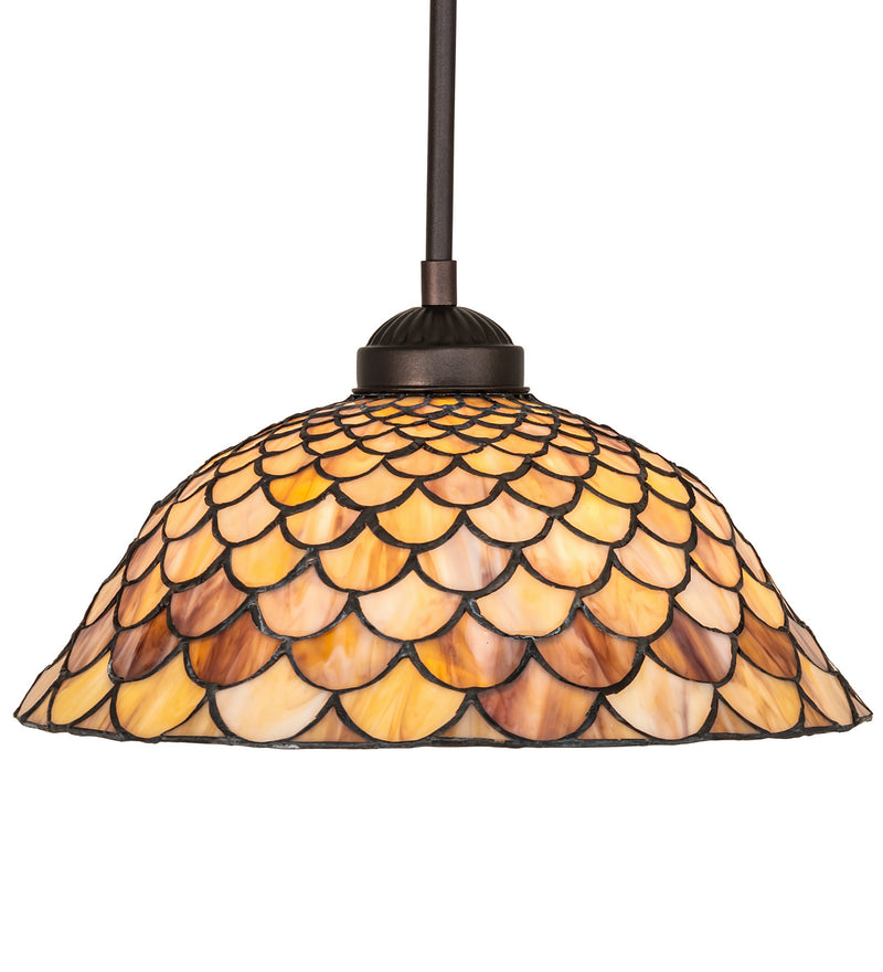 Meyda Tiffany 245670 One Light Pendant, Mahogany Bronze