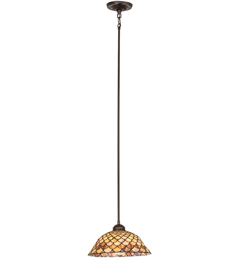 Meyda Tiffany 245670 One Light Pendant, Mahogany Bronze