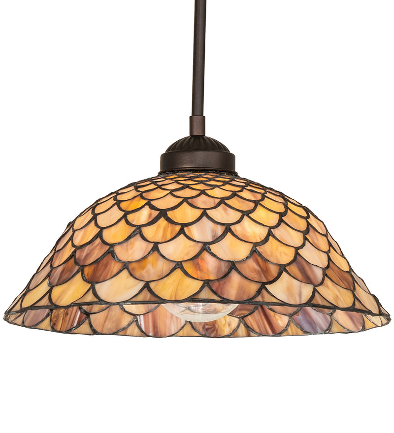 Meyda Tiffany 245670 One Light Pendant, Mahogany Bronze