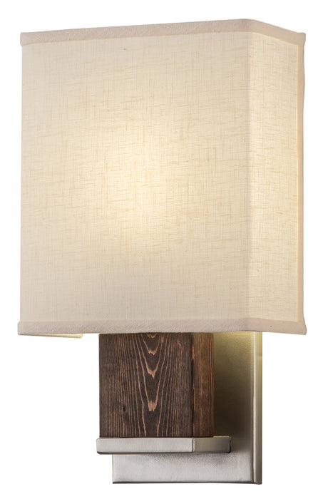 Meyda Tiffany 245963 LED Wall Sconce, Nickel/Mahogany Wood