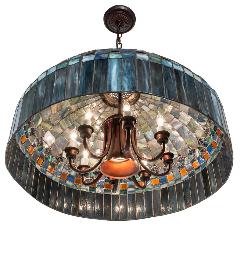 Meyda Tiffany 245988 Nine Light Pendant, Mahogany Bronze