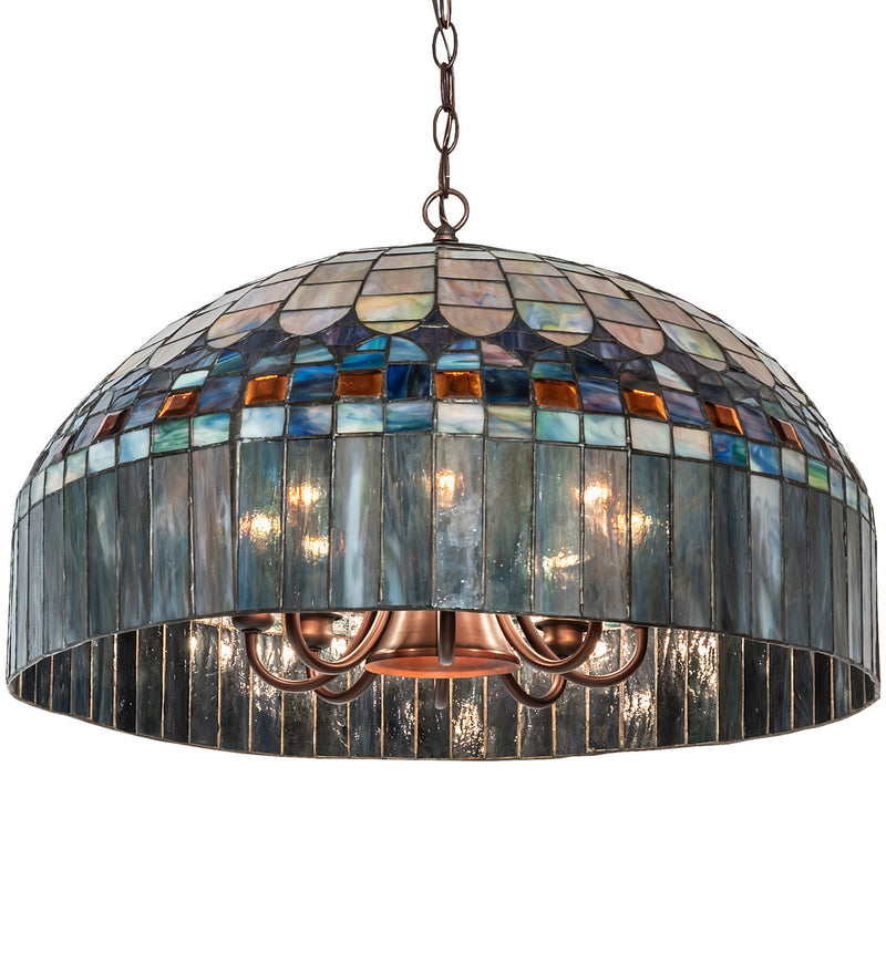 Meyda Tiffany 245988 Nine Light Pendant, Mahogany Bronze