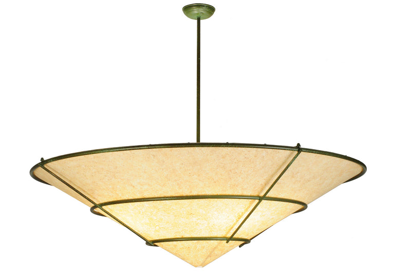 Meyda Tiffany 246000 Four Light Pendant, Weathered Brass
