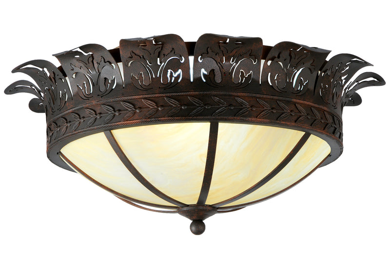 Meyda Tiffany 246051 Four Light Flushmount, Cajun Spice