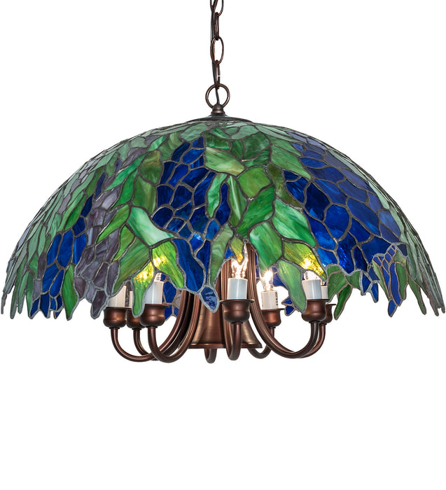 Meyda Tiffany 246060 Nine Light Pendant, Mahogany Bronze