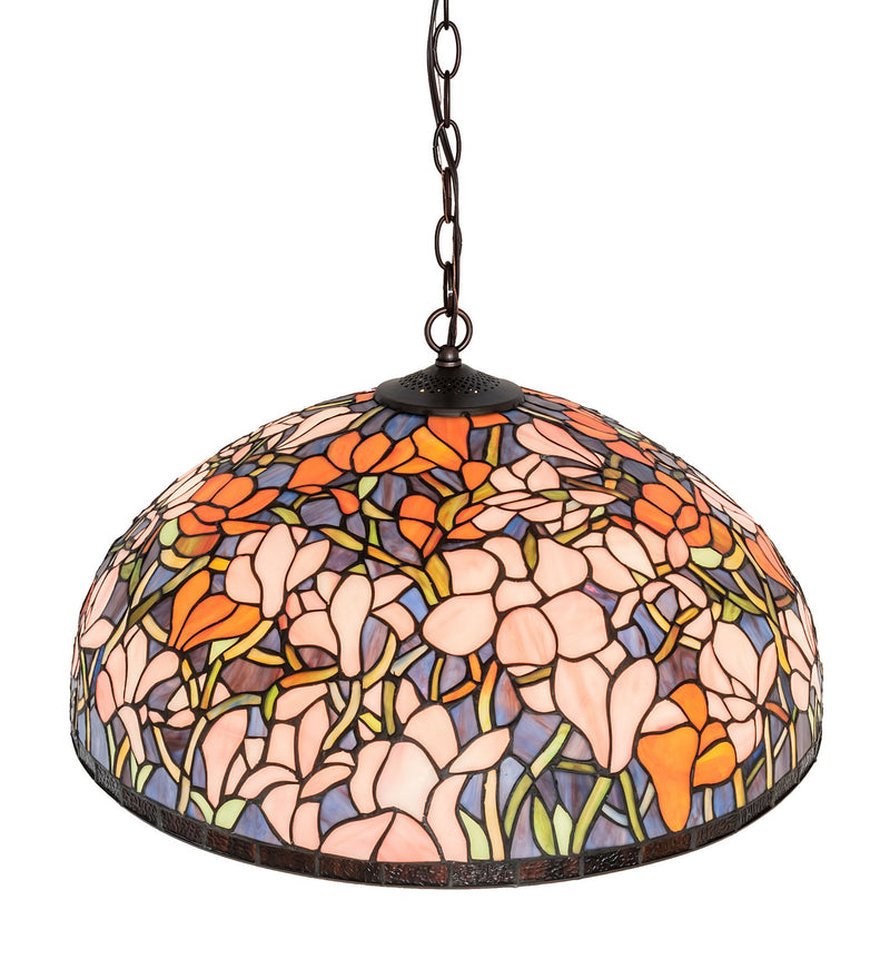 Meyda Tiffany 246068 Nine Light Pendant, Mahogany Bronze