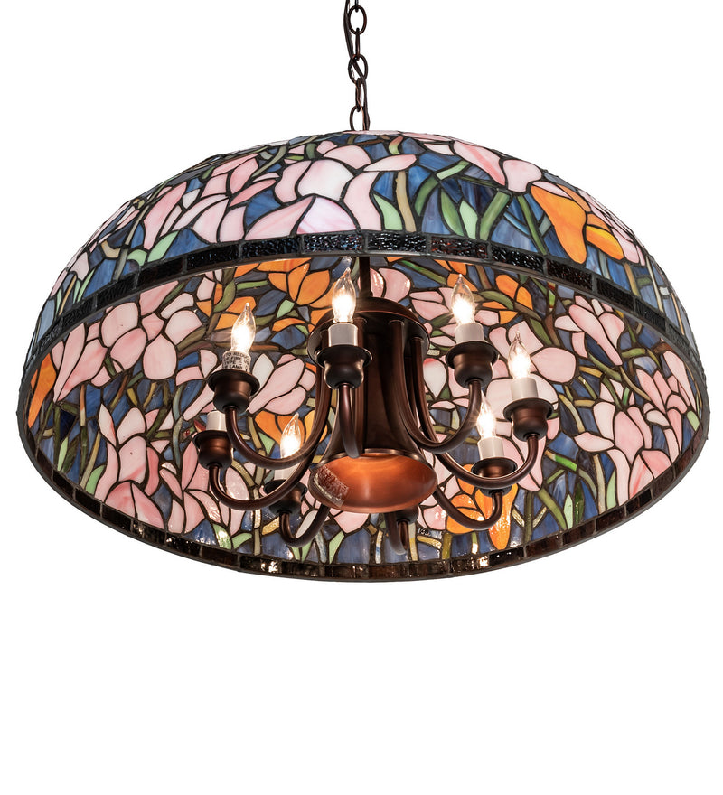 Meyda Tiffany 246068 Nine Light Pendant, Mahogany Bronze