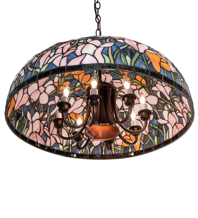 Meyda Tiffany 246068 Nine Light Pendant, Mahogany Bronze
