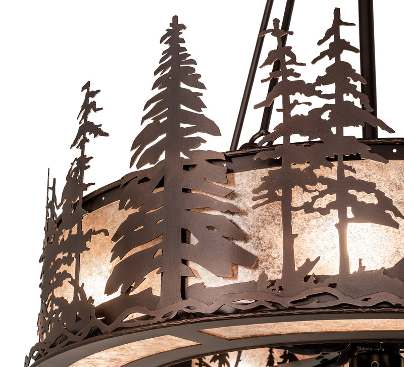 Meyda Tiffany 246119 Eight Light Chandel-Air, Mahogany Bronze