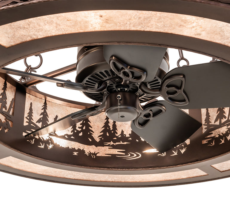 Meyda Tiffany 246119 Eight Light Chandel-Air, Mahogany Bronze