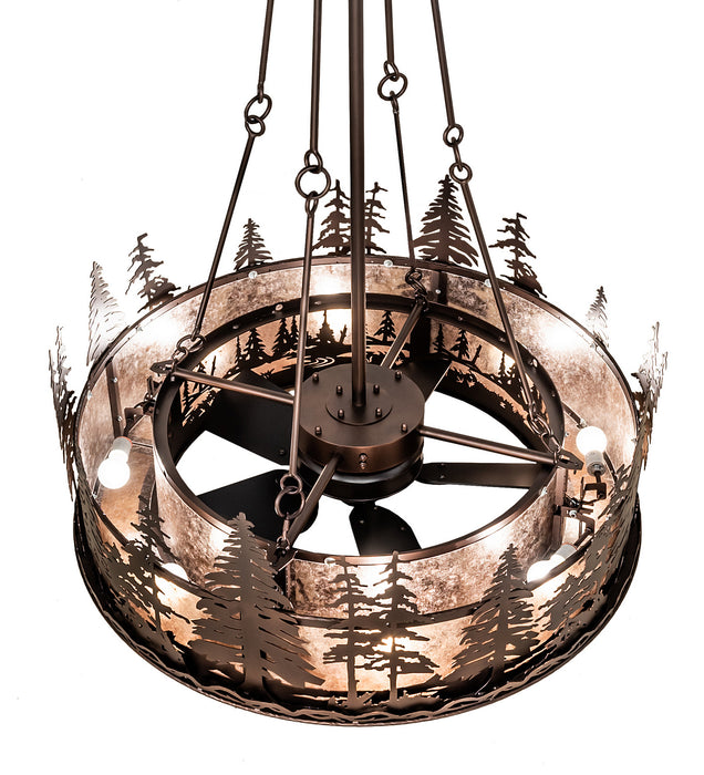 Meyda Tiffany 246119 Eight Light Chandel-Air, Mahogany Bronze