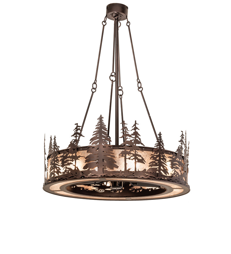 Meyda Tiffany 246119 Eight Light Chandel-Air, Mahogany Bronze