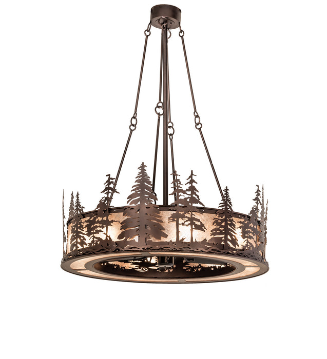 Meyda Tiffany 246119 Eight Light Chandel-Air, Mahogany Bronze