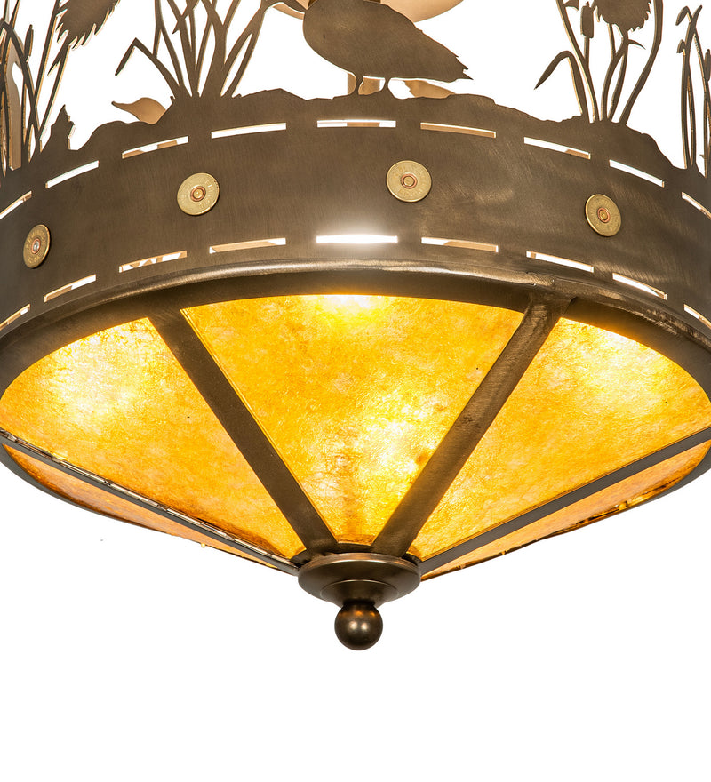 Meyda Tiffany 246225 Four Light Flushmount, Antique Copper