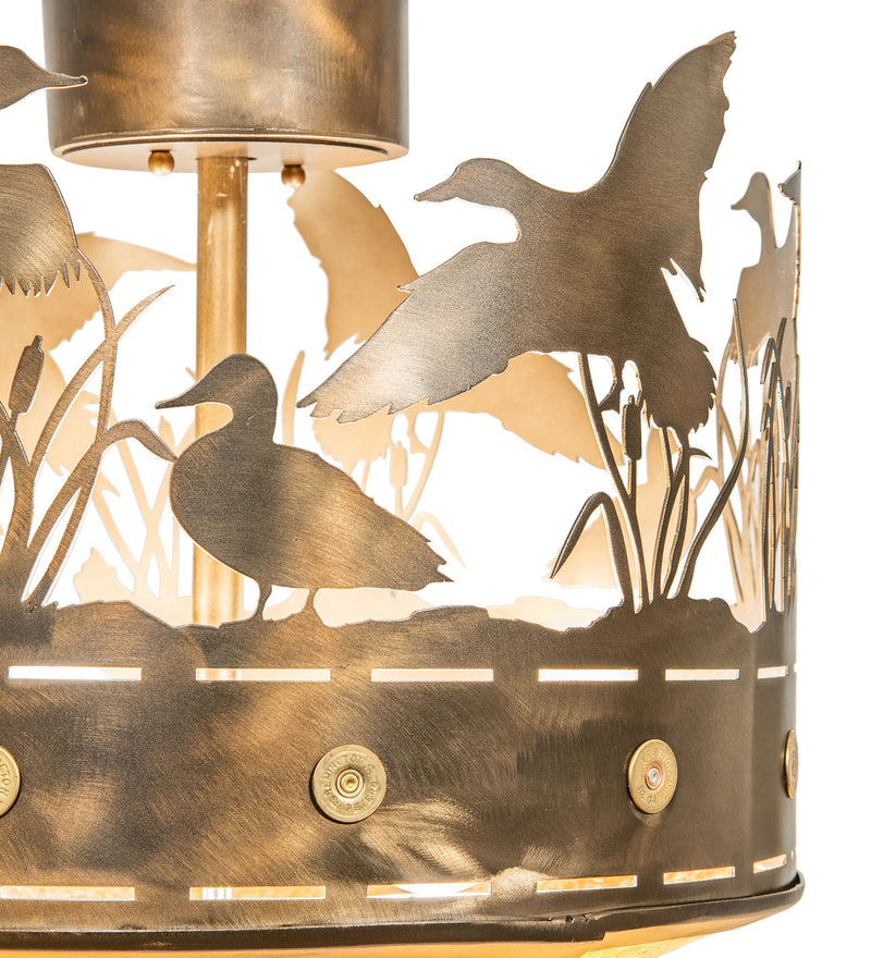 Meyda Tiffany 246225 Four Light Flushmount, Antique Copper