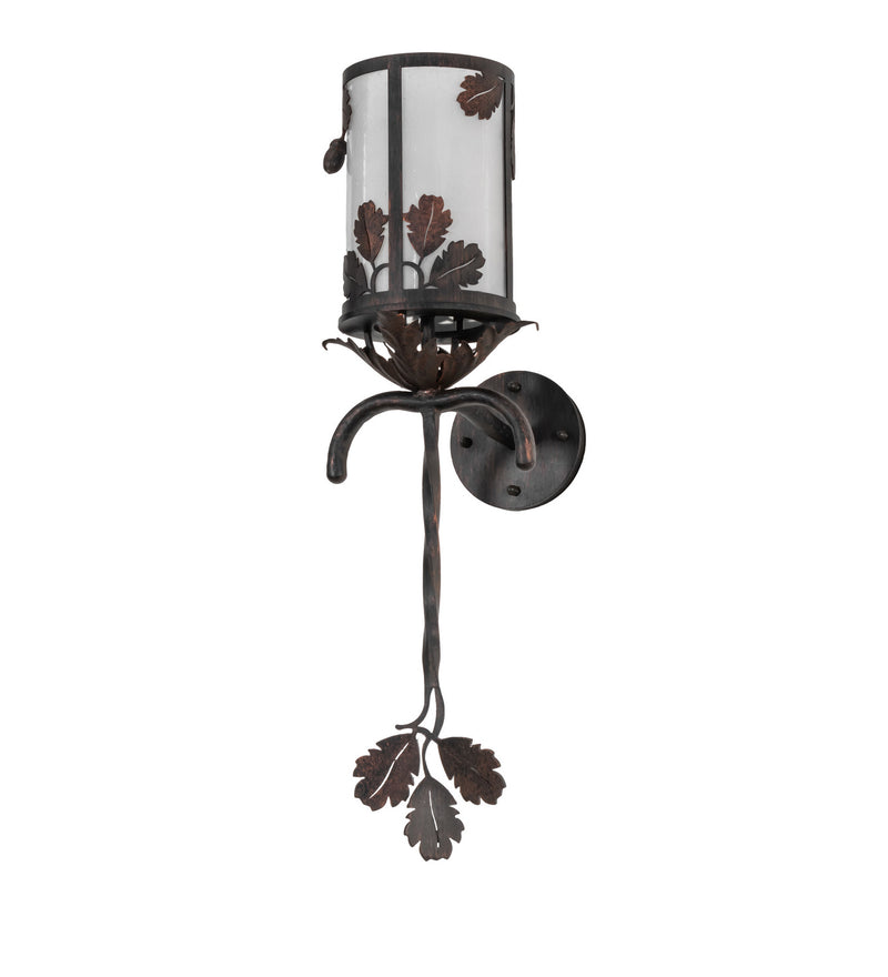 Meyda Tiffany 246361 LED Wall Sconce, Hanna Copper And Cimarron Bronze