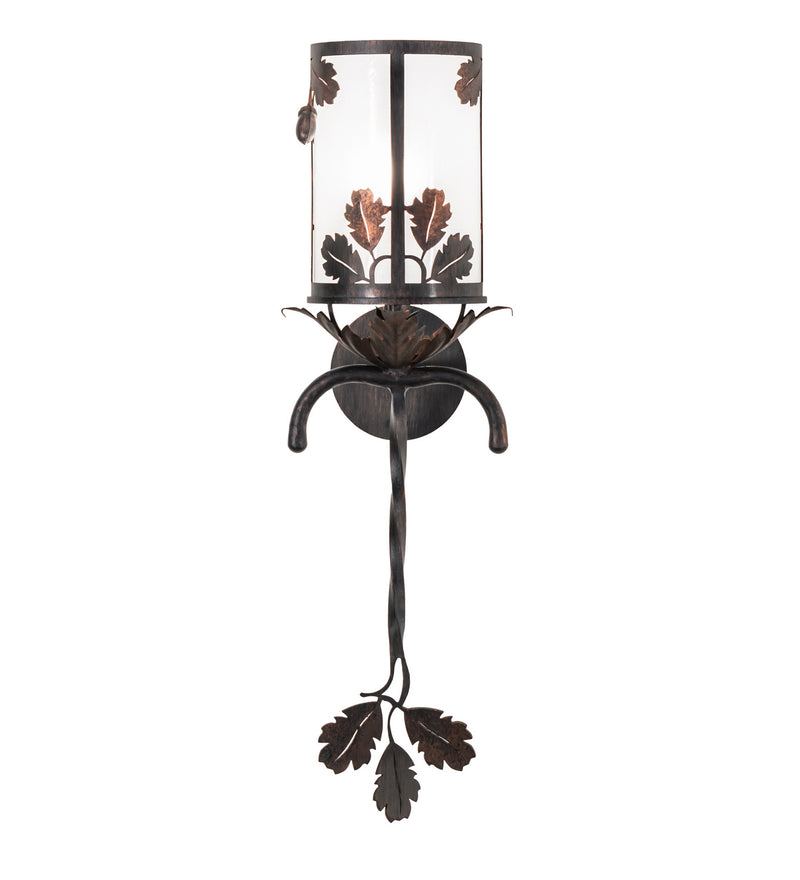 Meyda Tiffany 246361 LED Wall Sconce, Hanna Copper And Cimarron Bronze