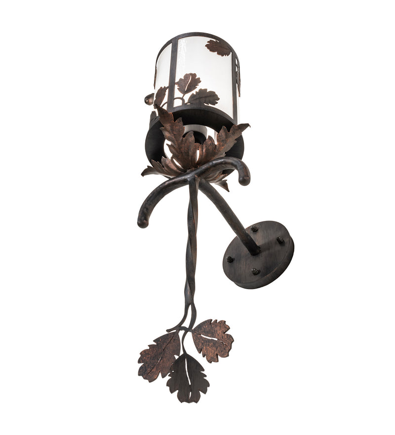Meyda Tiffany 246361 LED Wall Sconce, Hanna Copper And Cimarron Bronze