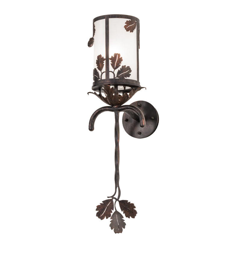 Meyda Tiffany 246361 LED Wall Sconce, Hanna Copper And Cimarron Bronze