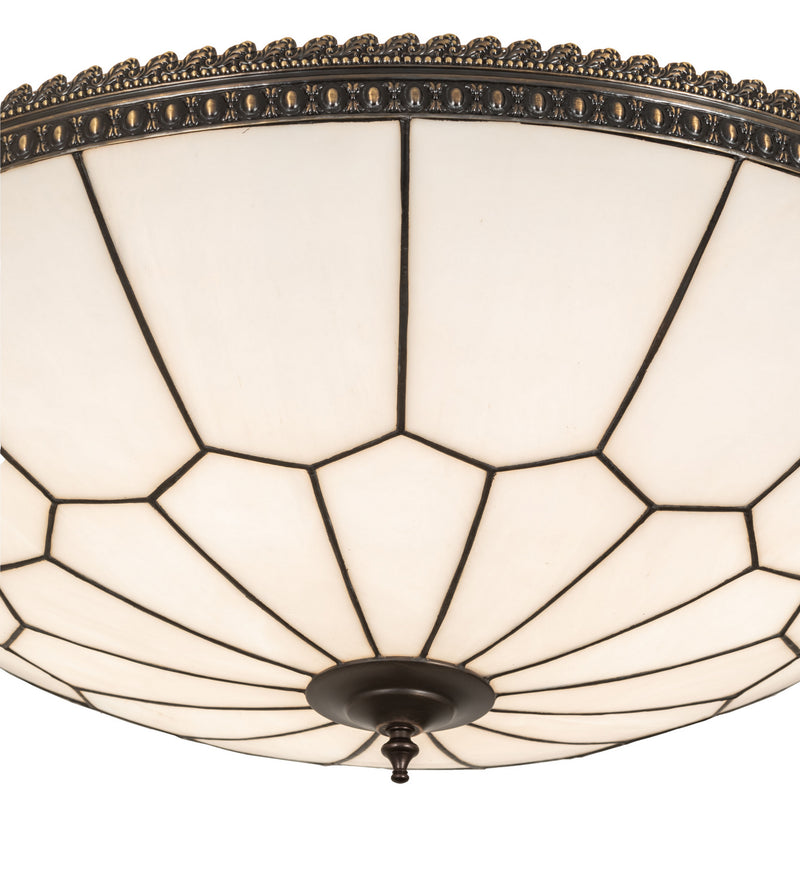 Meyda Tiffany 246713 Six Light Flushmount, Oil Rubbed Bronze/Craftsman Brown (Highlighted)